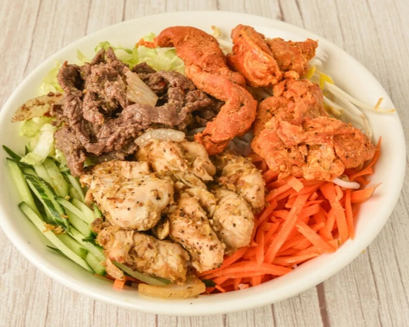Trio Bowl at Uncle Sunny, Vietnamese restaurant on Saskatchewan Drive, Regina
